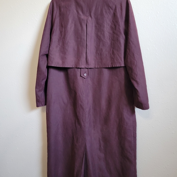 Vintage London Fog‎ Women's Maroon Trench Coat - Size 6 - Picture 6 of 14